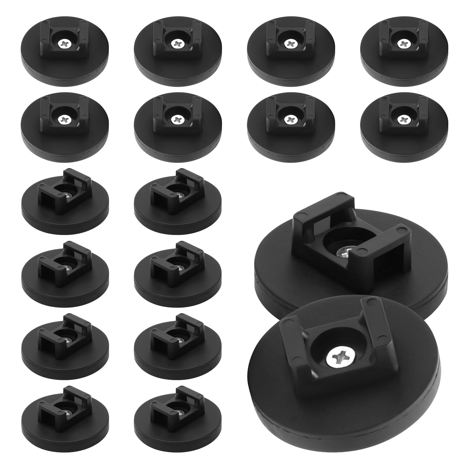 20PCS Magnetic Cable Tie Bases - Heavy Duty Wire Management With 3.5kg Hold Strength