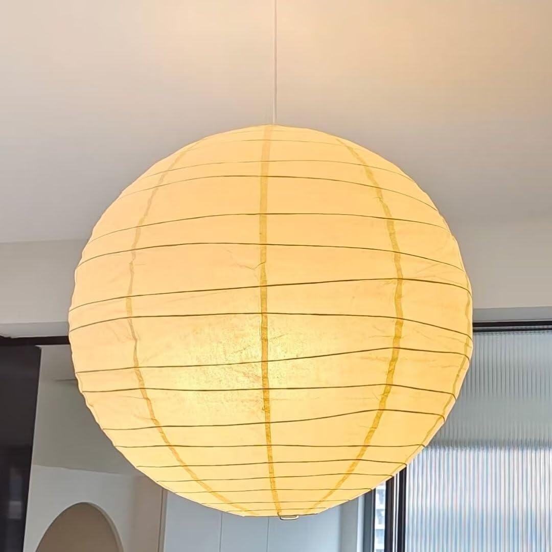 Lanterne suspension en papier blanc au style minimaliste pour éclairage chic