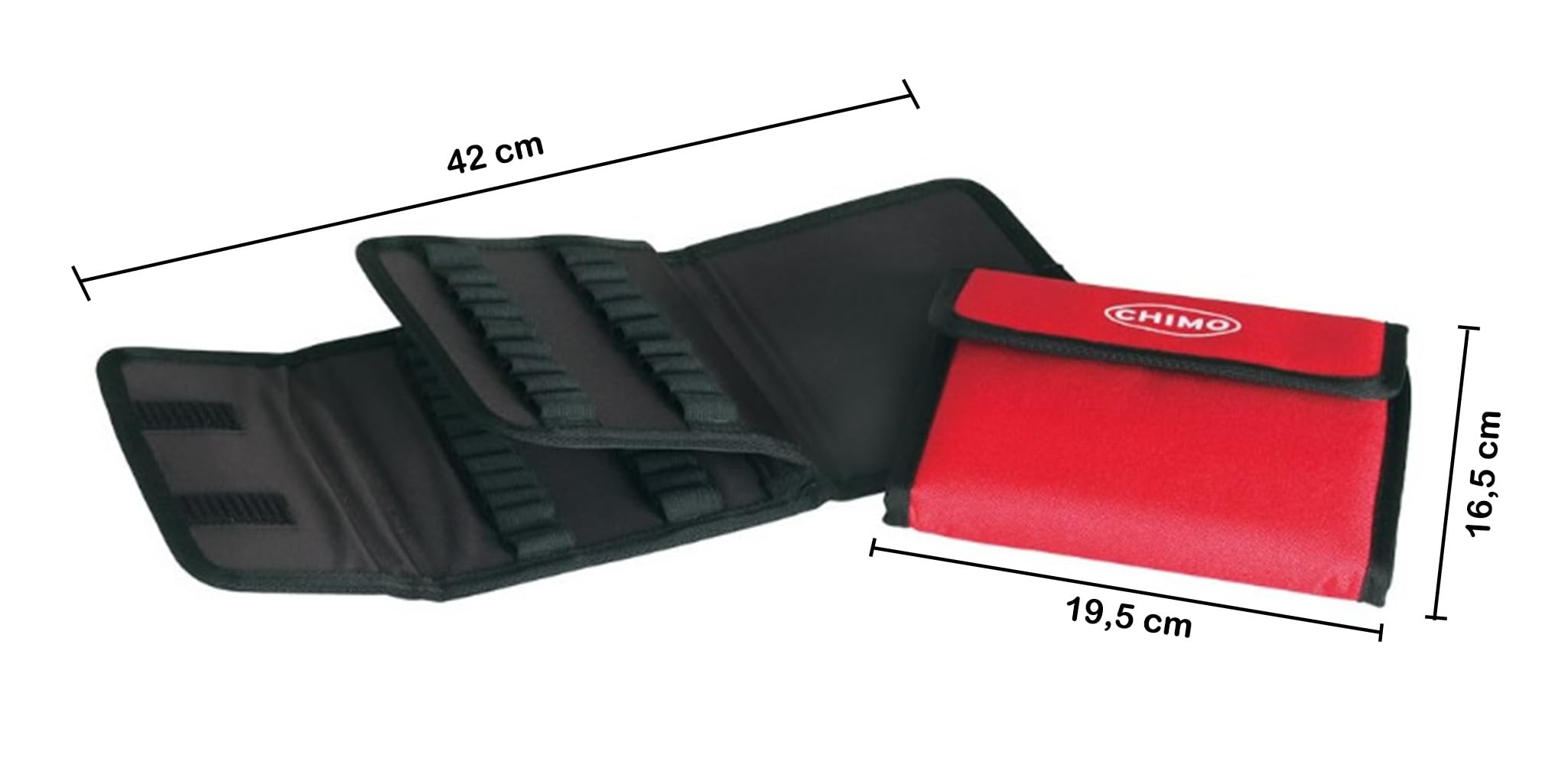 Rote Blattblume Tasche Medical Ampollario Kapazität 40 Ampullen oder Ampullen