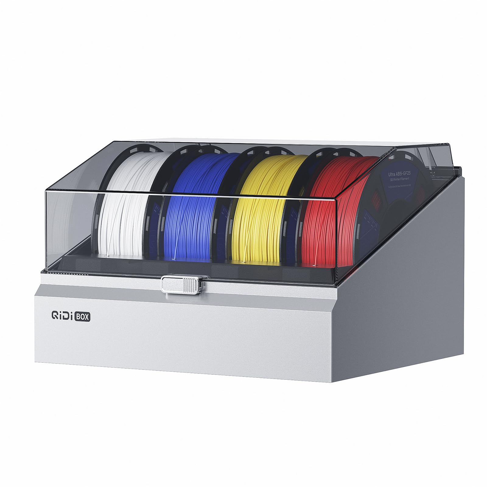 QIDI Box para Q2/Q2C, Sistema de Multicolor Impresión 3D, 65 °C Secado Activo, Reconocimiento Inteligente NFC, Recarga Automática de Filamento para PLA/PETG/ABS/CF/GF/PA/PC