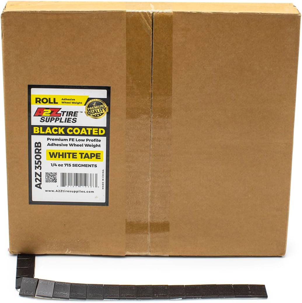 0.25 Oz Black Adhesive Wheel Weights（715pcs,11 LBS）,1/4 Oz Stick on Wheel Weights for Cars, Trucks, SUVs, Motorcycles, Low Profile White Tape