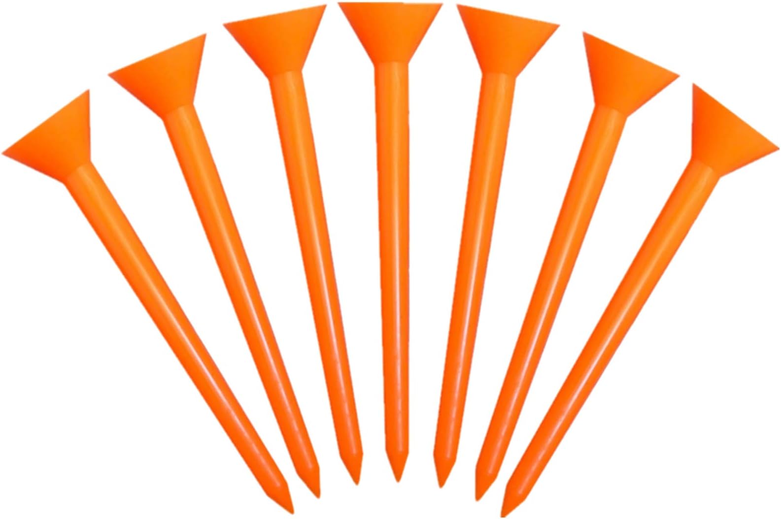 FINGER TEN Golf Tees Plastic Unbreakable Tee 3 1/4 2 3/4 inch 60 Pack, Durable Stable Golf Tee 4 Colors Available for Practice