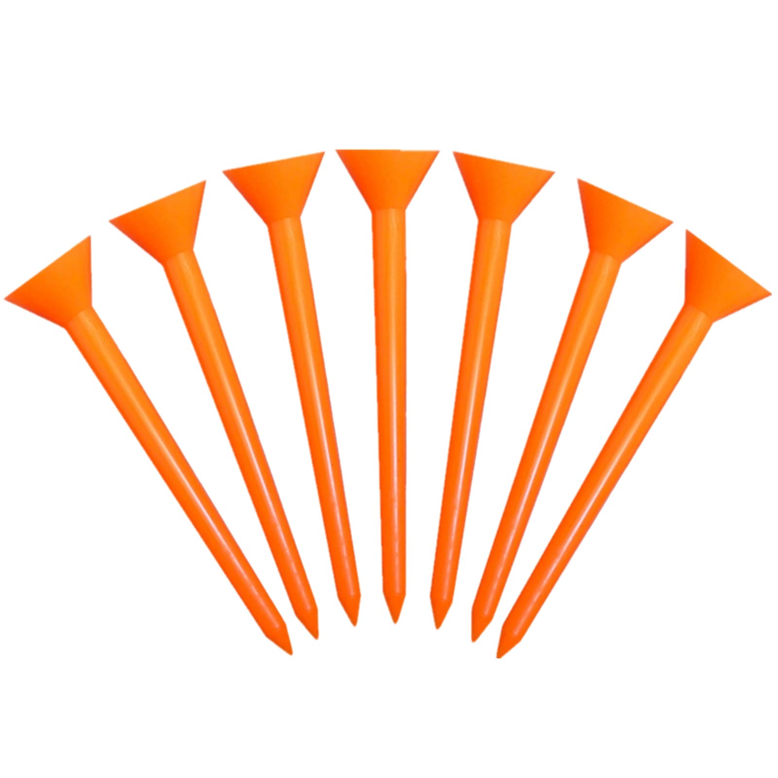 FINGER TEN Golf Tees Plastic Unbreakable Tee 3 1/4 2 3/4 inch 60 Pack, Durable Stable Golf Tee 4 Colors Available for Practice