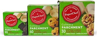 PaperChef Variety Pack - XL, Large & Mini Baking Cups - Easy Release, Non-Stick Paper - 3 Pack