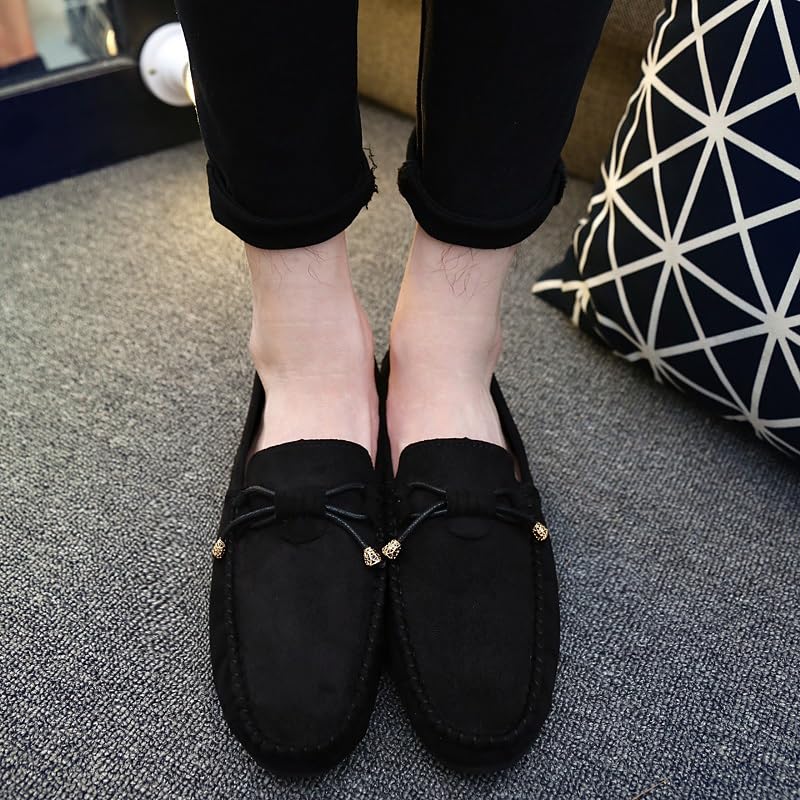 Men's Loafers Shoes Round Toe Solid Color PU Leather Suede Vamp Loafers Slip Resistant Flexible Comfortable Walking Party Slip-on3