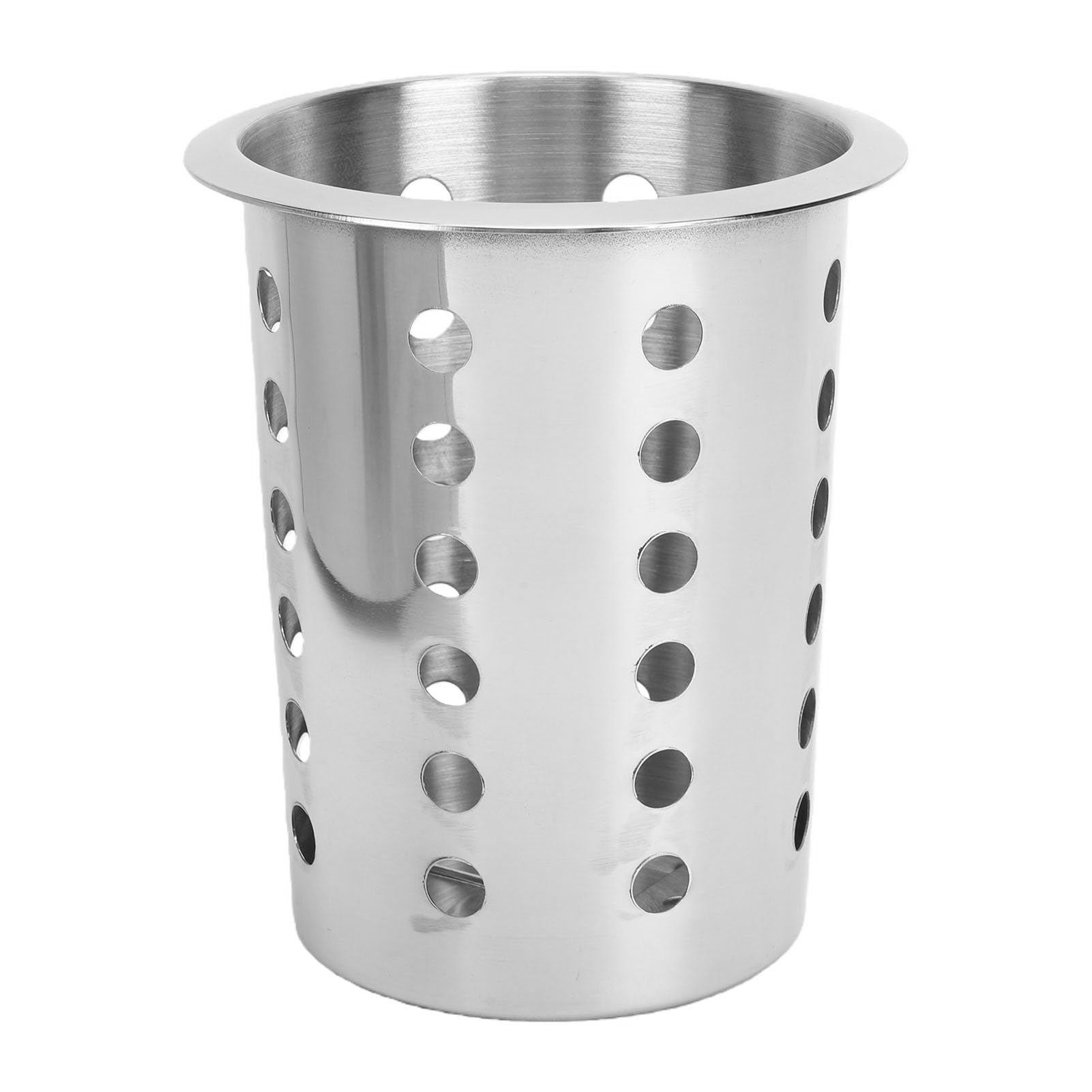 ZJchao Soporte para Utensilios de Acero Inoxidable de 8 Compartimentos con Fondo Antideslizante para Cucharas, Tenedores y Palillos, Organizador de Cubiertos de 11,5x13,5x8,5 Cm