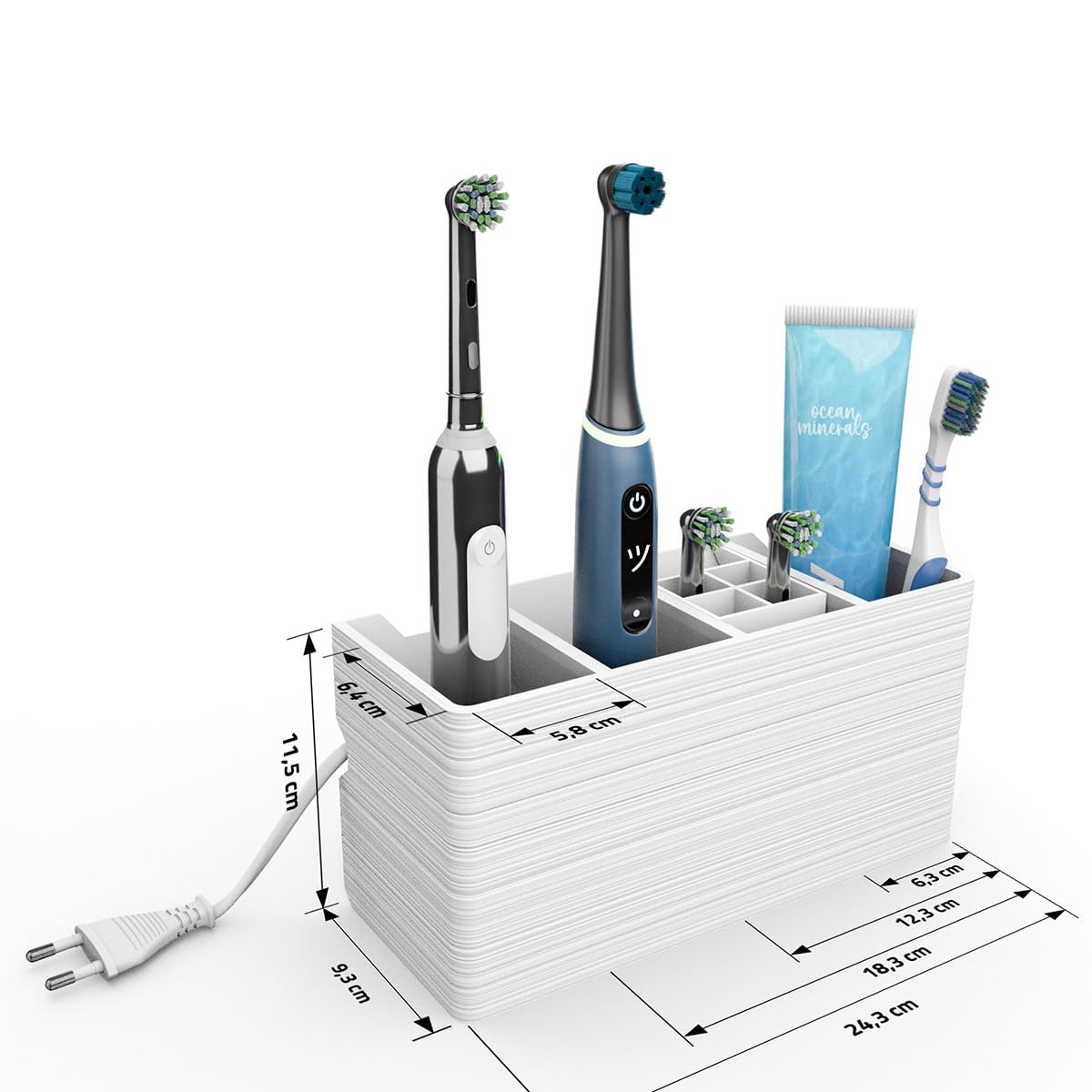 Porte-brosse à Dents Électrique, Rangement Brosse à Dents Avec Trous De Drainage Organisateur A Dentifrice Pour Douche Noir 97854141
