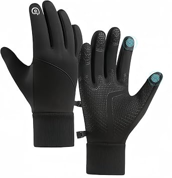 Winter Thermal Gloves for Men & Women - Anti Slip Touch Screen Gloves - Windproof And Waterproof Running Gloves | Fits Cold Weather Cycling Gloves, Outdoor Sports (L)