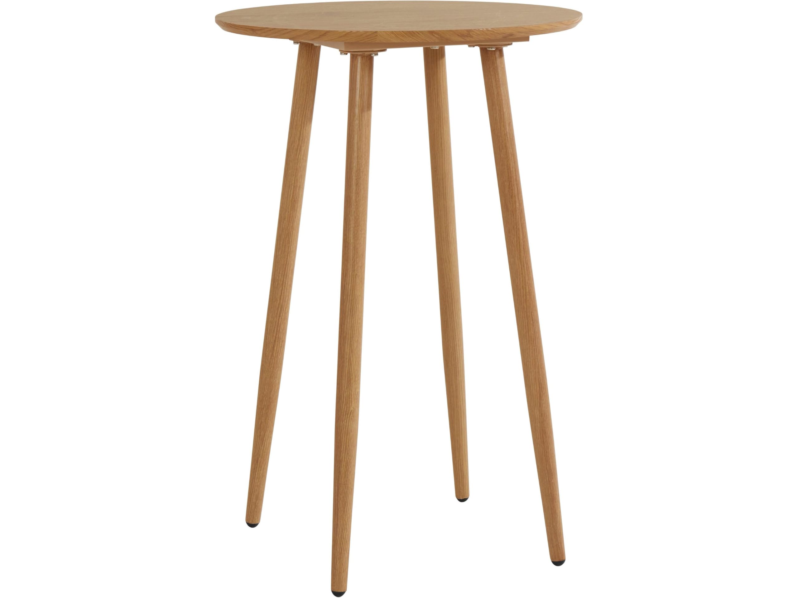 Loft24 Monza round Bar Table Oak, 60x60x90cm (DxWxH)