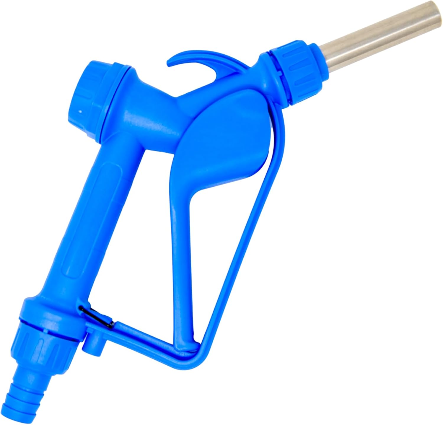 Poly/Plastic Manual Nozzle with Stainless Steel Spout | Built-in ¾” barbed swivel | 19mm Stainless Steel Spout | DEF Nozzle | Water | Antifreeze