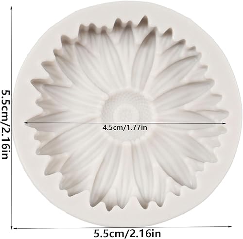 Vista 2 de Molde de silicona de flor de crisantemo, moldes para hornear pasteles de fondant, molde de caramelo de chocolate para decoración de pasteles