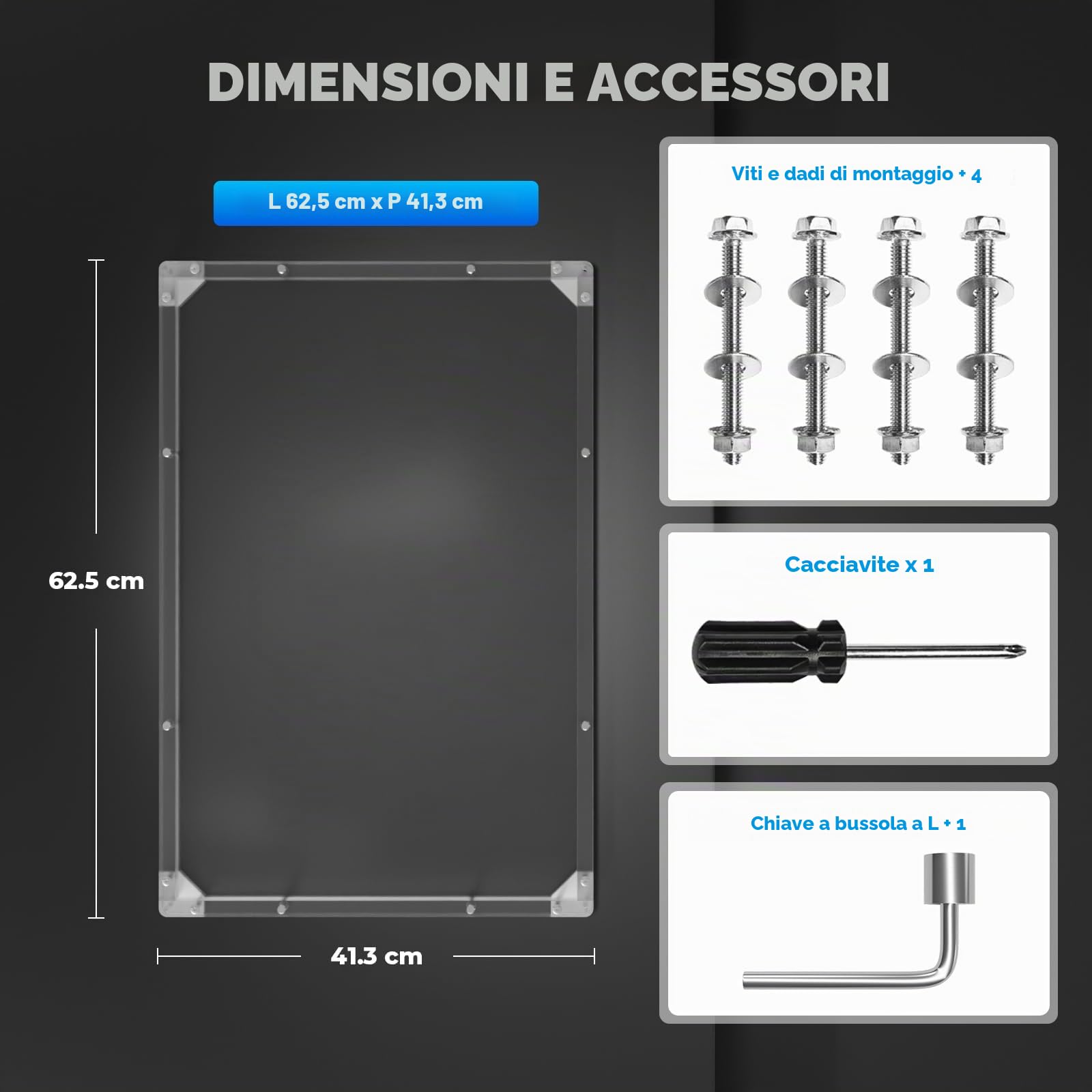Custodia Rigida PC per Starlink Standard Gen 3, Cover Policarbonato per Tetto di Camper, Camion e Auto, Resistente a Intemperie e Calore, Facile Installazione a Vite