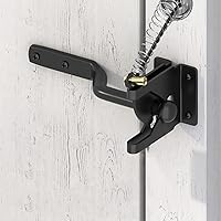 Vista 6 de Pestillo de gravedad de puerta autoblocante de alta resistencia con resorte automático con tirador de cable para piscina segura, valla de madera