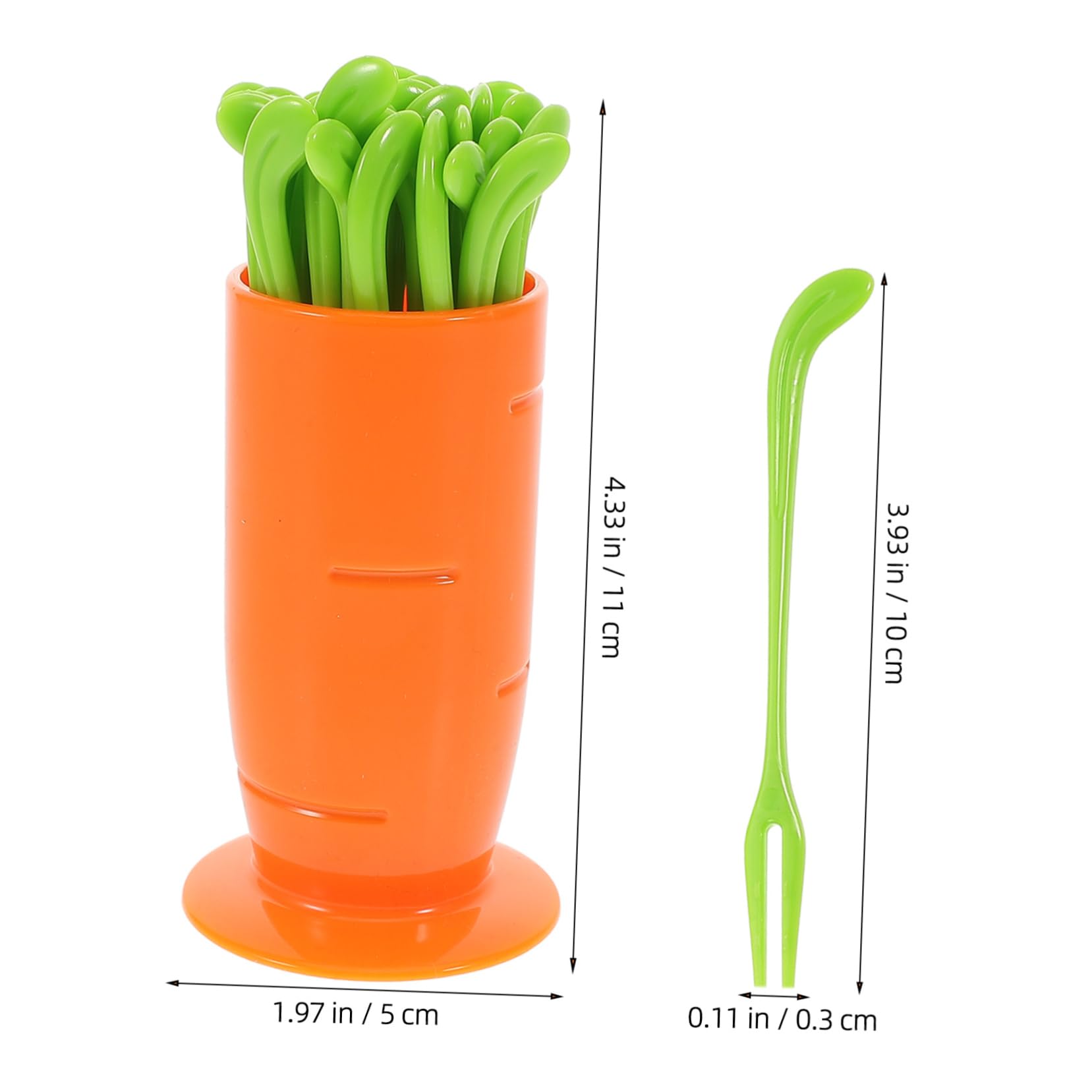 COLLBATH Fruit Forks Storage Box Holder Lunch Box Picks for Boys and Girls Clip Fruit Fork Set Charcuterie Accessories