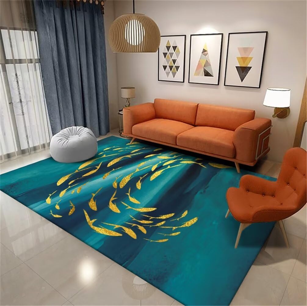 Tapis lavable confortable grand format anti-taches pour bureau et salon