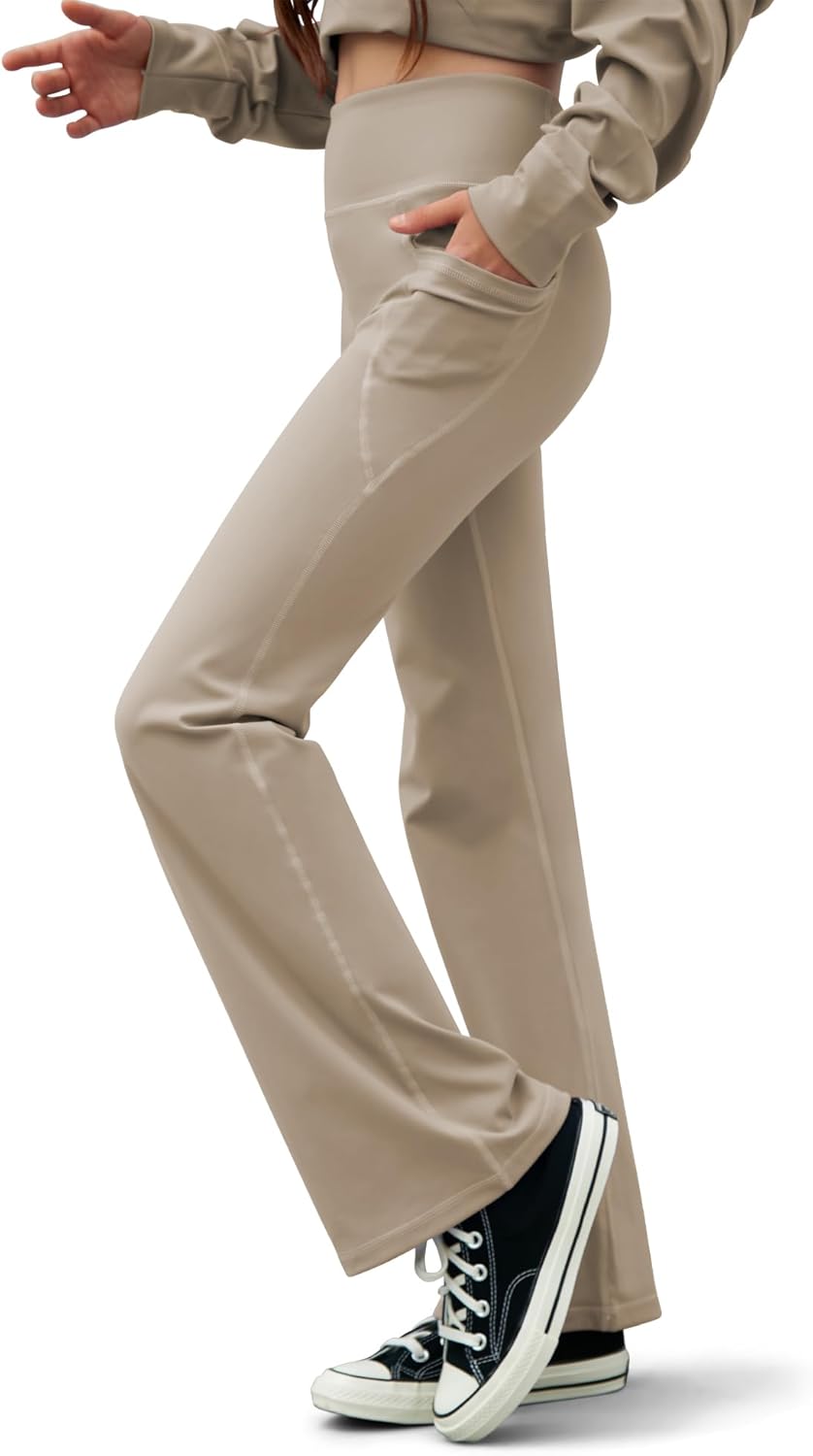 Girl’s Flare Leggings with Pockets High Waisted Yoga Bootcut Pants Kids Stretchy Dance Pants Activewear for Teens Girl’s Flare Leggings with Pockets High Waisted Yoga Bootcut Pants Kids Stretchy Dance Pants Activewear for Teens