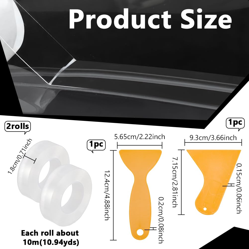 NBEADS 2 Rolls 20m Car Door Edge Guards - Image 2