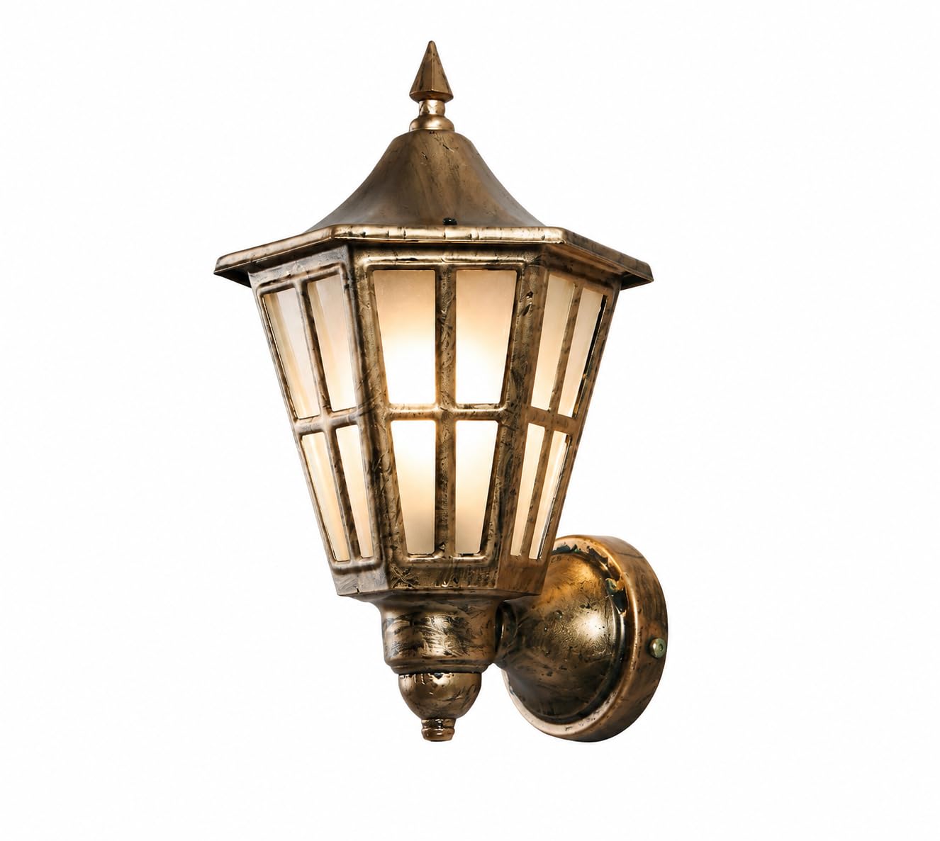 Outdoor Wall Light, Antique Bronze, Metal with Frosted Glass, Vintage Lantern Sconce for Gate, Balcony, Garden, Porch, E27 Holder-image-13