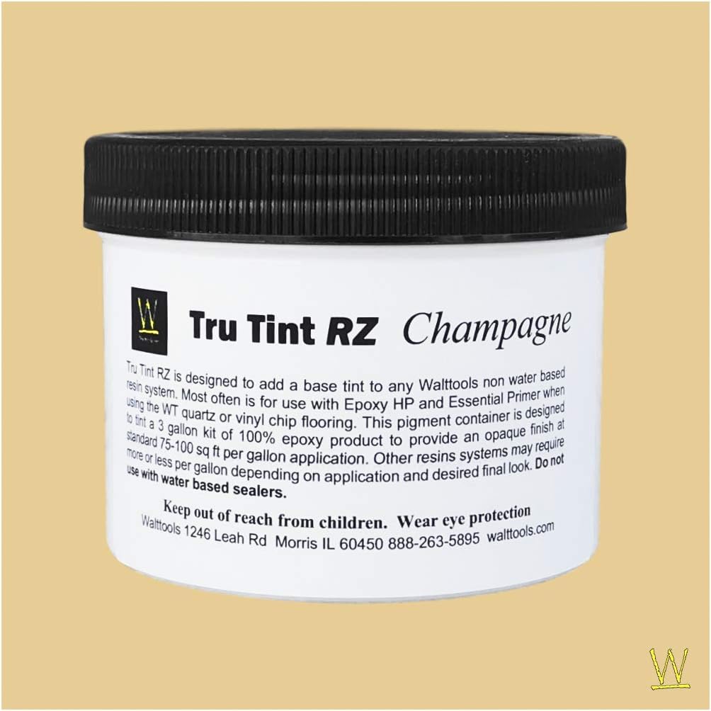 Tru Tint RZ High-Performance Epoxy and Resin Base Pigment for Seamless Floors & Crafts 6 oz. for Coloring 3 Gallon Epoxy Kits (Black)