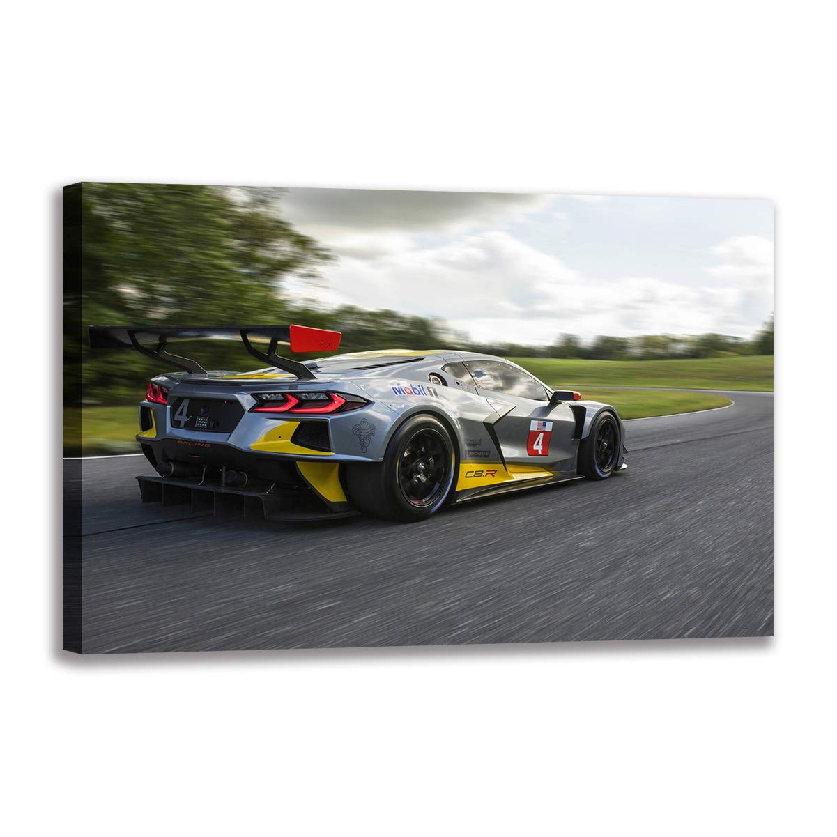 Tableau sur toile d'art moderne Super Race Car impression HD - 8
