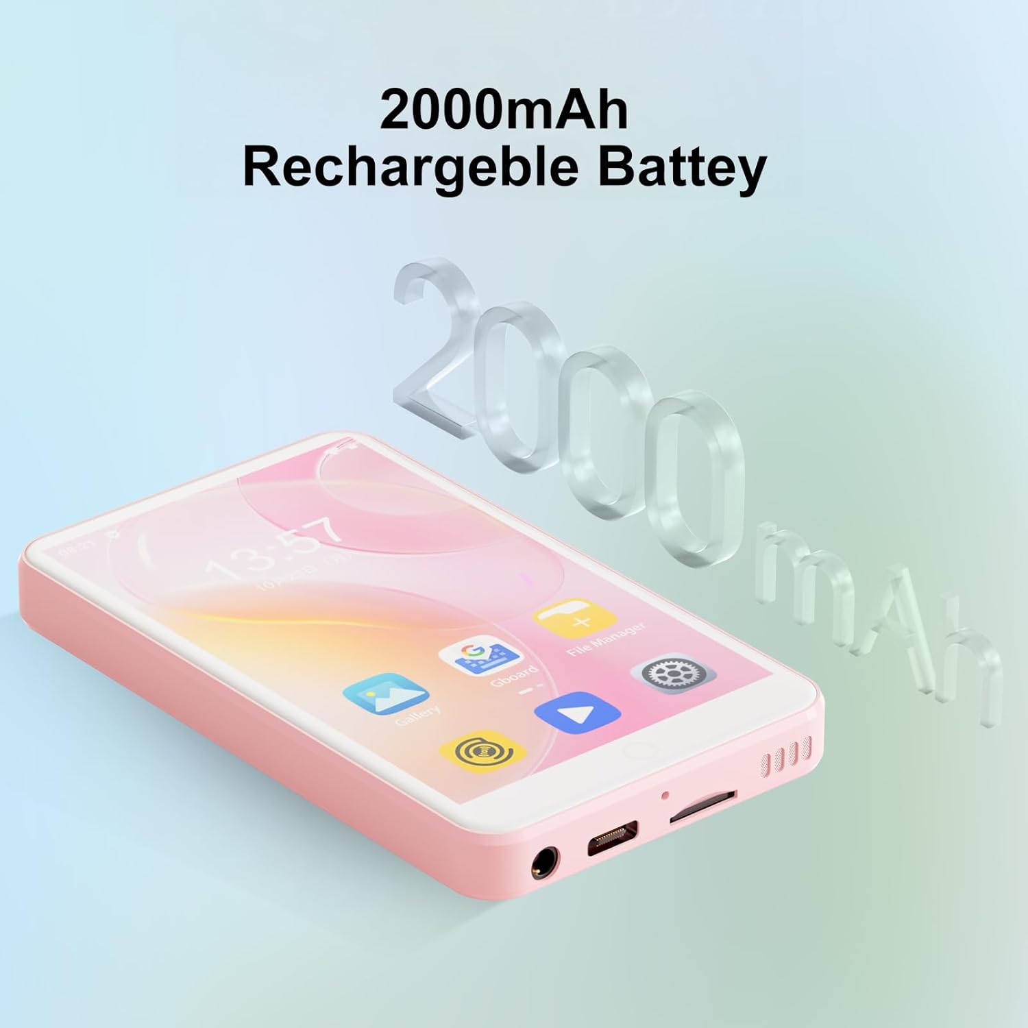 Oilsky 80GB MP3 Player with Bluetooth and WiFi, Mp3(Pink) - Image 6