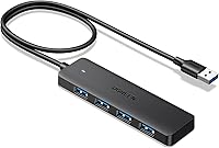 Vista 1 de UGREEN Hub USB 3.0, Expandidor Ultradelgado de 4 Puertos USB A para Teclado, Ratón, Unidad Flash, Disco U, Impresora Compatible con Laptop, PC
