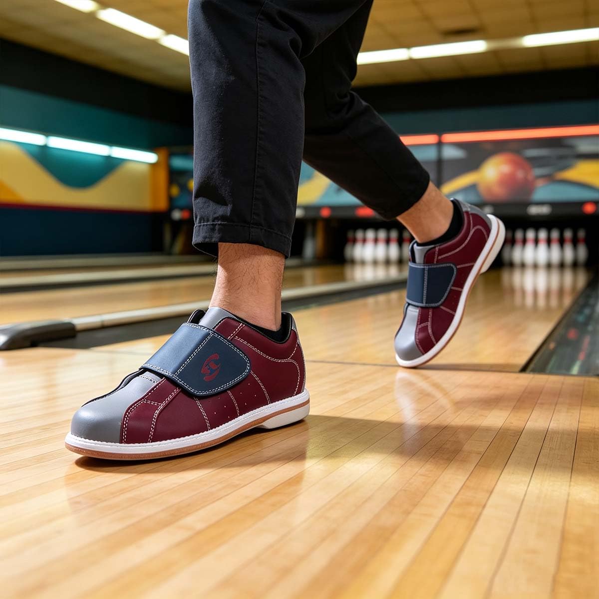 Scarpe da Bowling da Uomo Sneakers da Ginnastica con Lacci