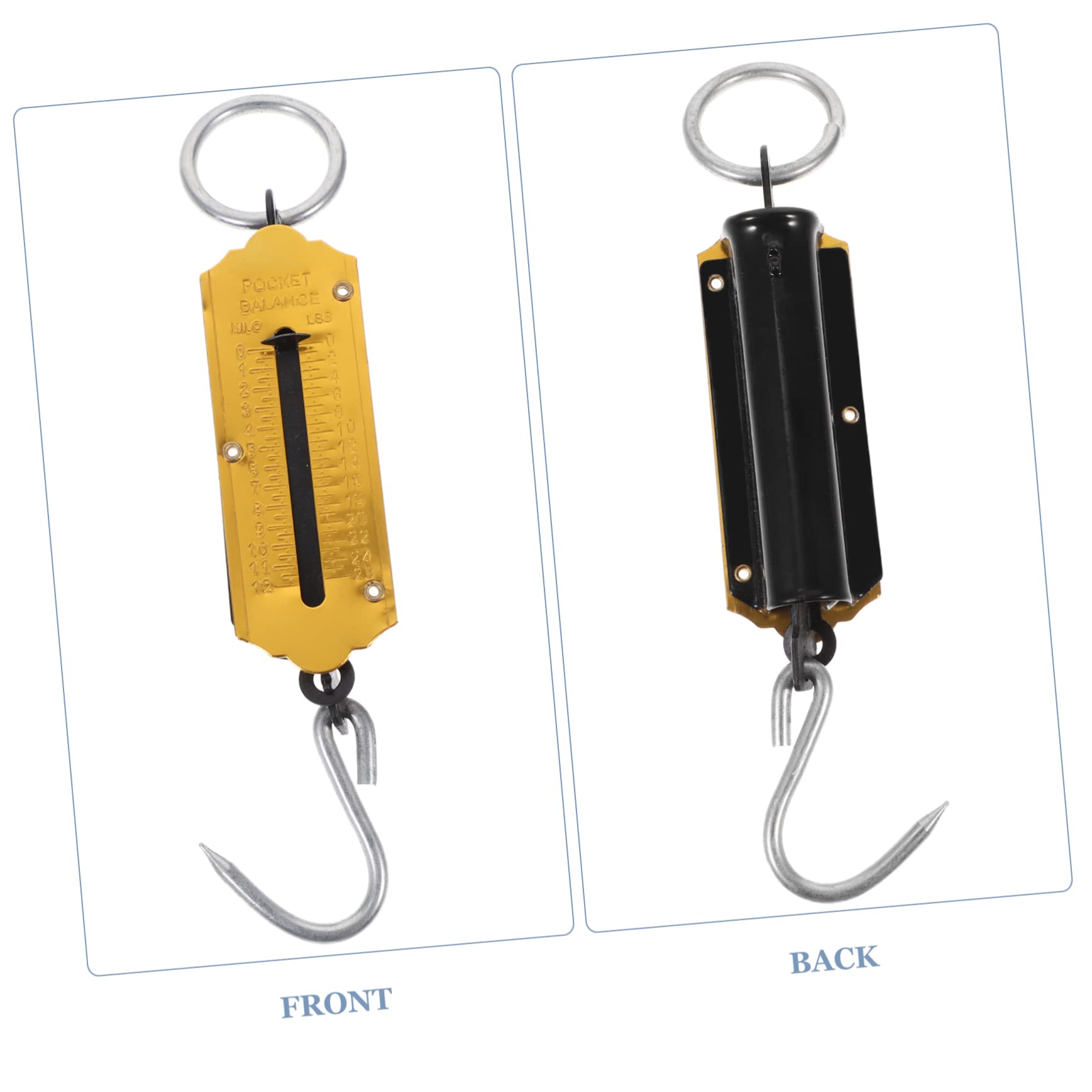 Toddmomy Báscula De Portátil De Colgante Manual Para Equipaje Y Pesca Diseño Duradero Sin Baterías Mango Ergonómico Para Fácil Pesaje 2 Piezas X 5