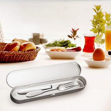 Metal Pen Case With Sponge - Silver Gift Box for Pencils and Makeup Brushes - Small Portable Storage Case