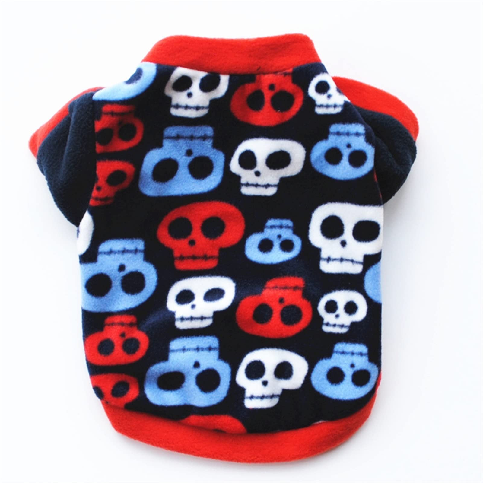 Manteau en polaire pour chien M motif crâne couleur J