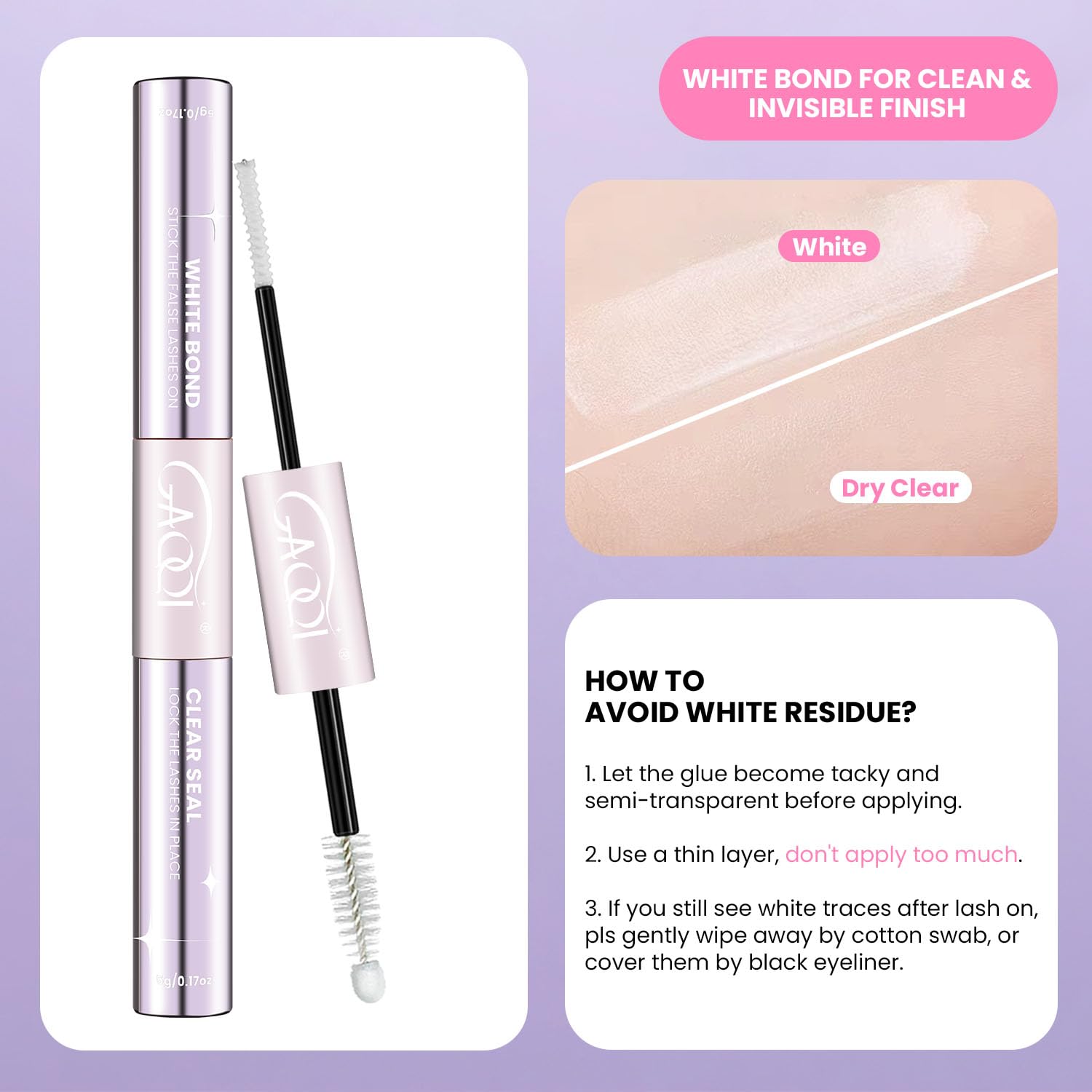 GAQQI Lash Bond & Seal - Waterproof Lash Glue -4