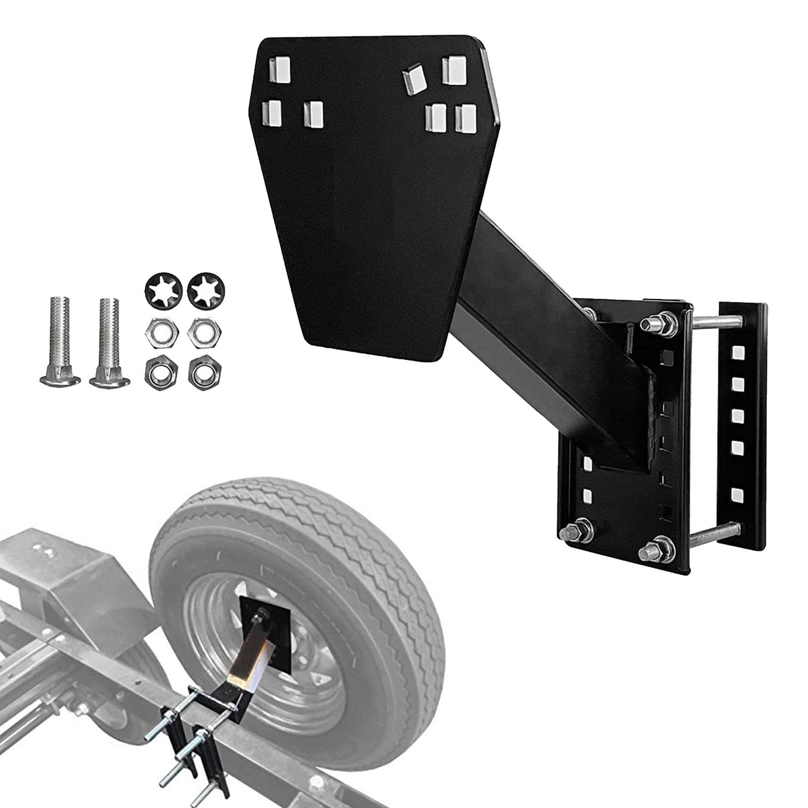 Reserveradhalterung für Anhänger, Reserveradträger für Anhänger, Anhänger-Ersatzrad-Zubehör für die meisten 4 & 5 & 6 & 8 Stollenräder auf 4" 4,5" 4,75" 5" 5,5" 6,0" 6,5" Lochmustern