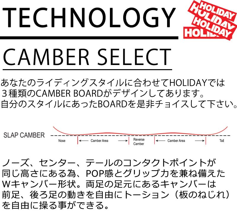 HOLIDAY Hi-Fi SLAP スノーボード 2024-2025 141 HOLIDAY 24-25 HOLIDAY/ホリデー Hi-Fi SLAP ハイファイスラップ