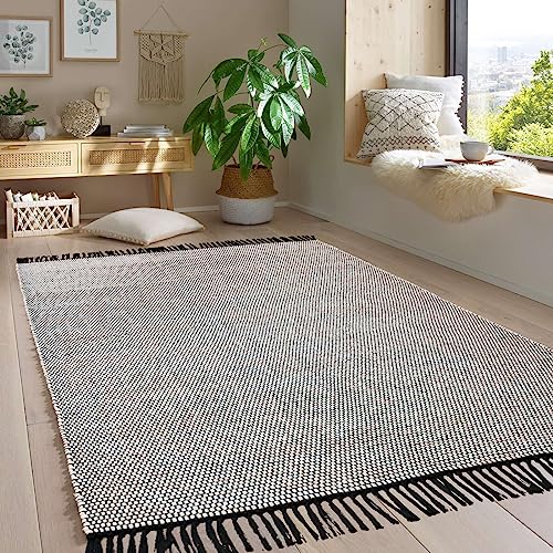 Taracarpet Handwebteppich Borkum Teppich fürs Wohnzimmer, Schlafzimmer und als Küchenteppich...