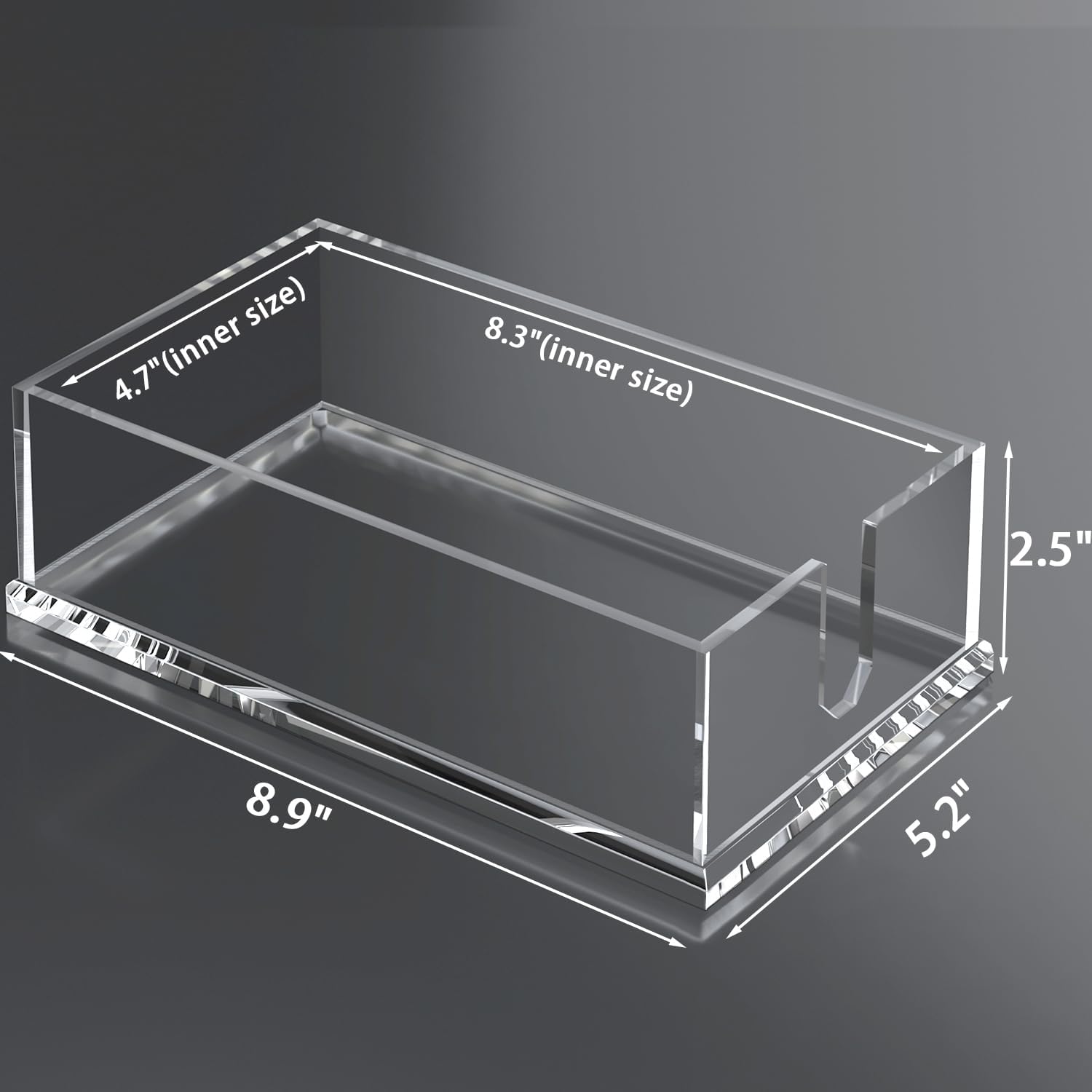 Transparent Acrylic Napkin Holder Clear Guest Paper Disposable Hand Towel Dispenser Tray Organizer For Table Home Kitchen Restaurant and Hotel Business - Image 5