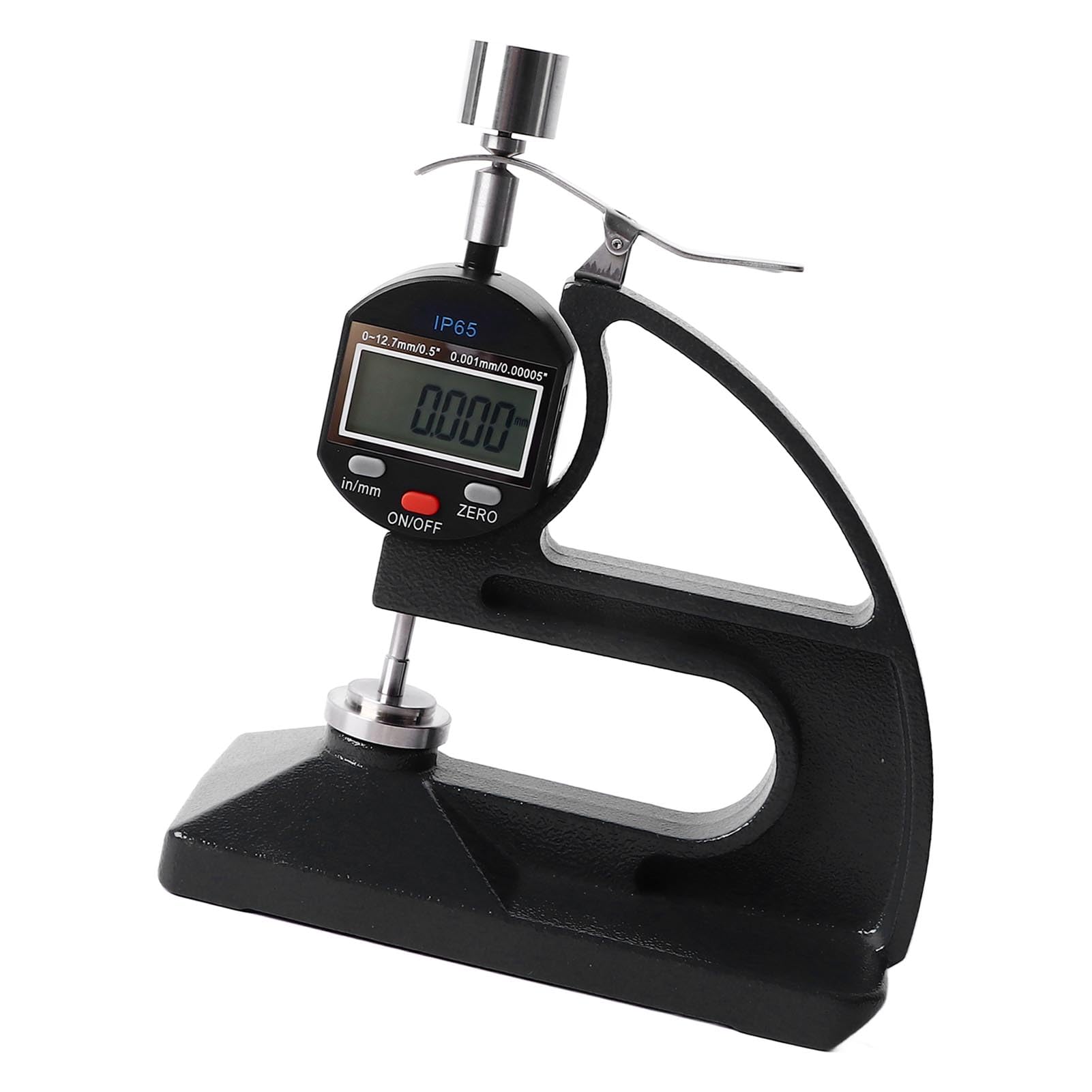 Medidor de espesor digital SustVita con resolución de 0,00005 pulgadas, rango de medición de 0 a 12,7 mm, medidor de espesor de esfera digital con diseño IP65 para una medición
