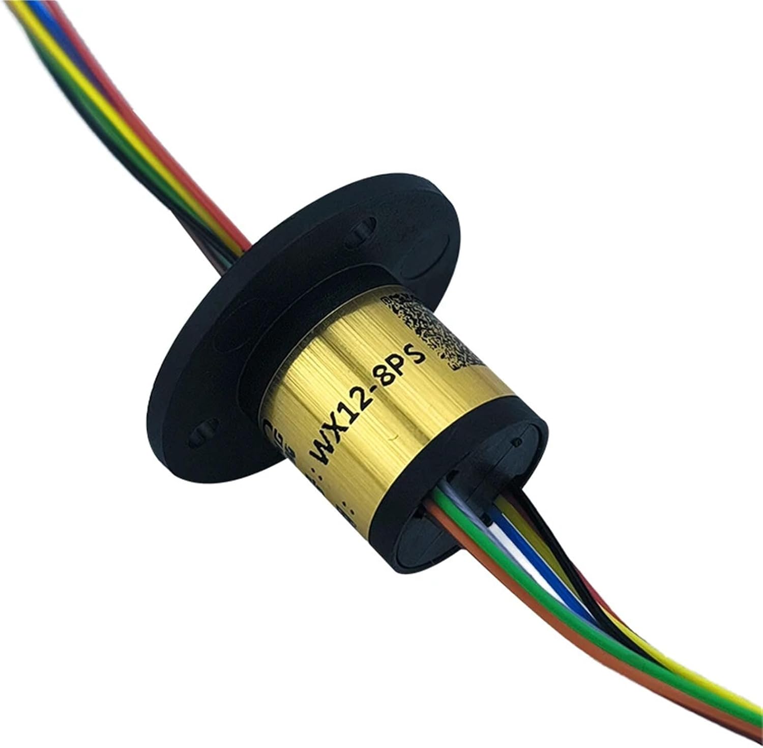 Compact slip ring 0.48 inches 8 wires 2 amps Can transmit conventional signals Can be used with motors or rotating light strips