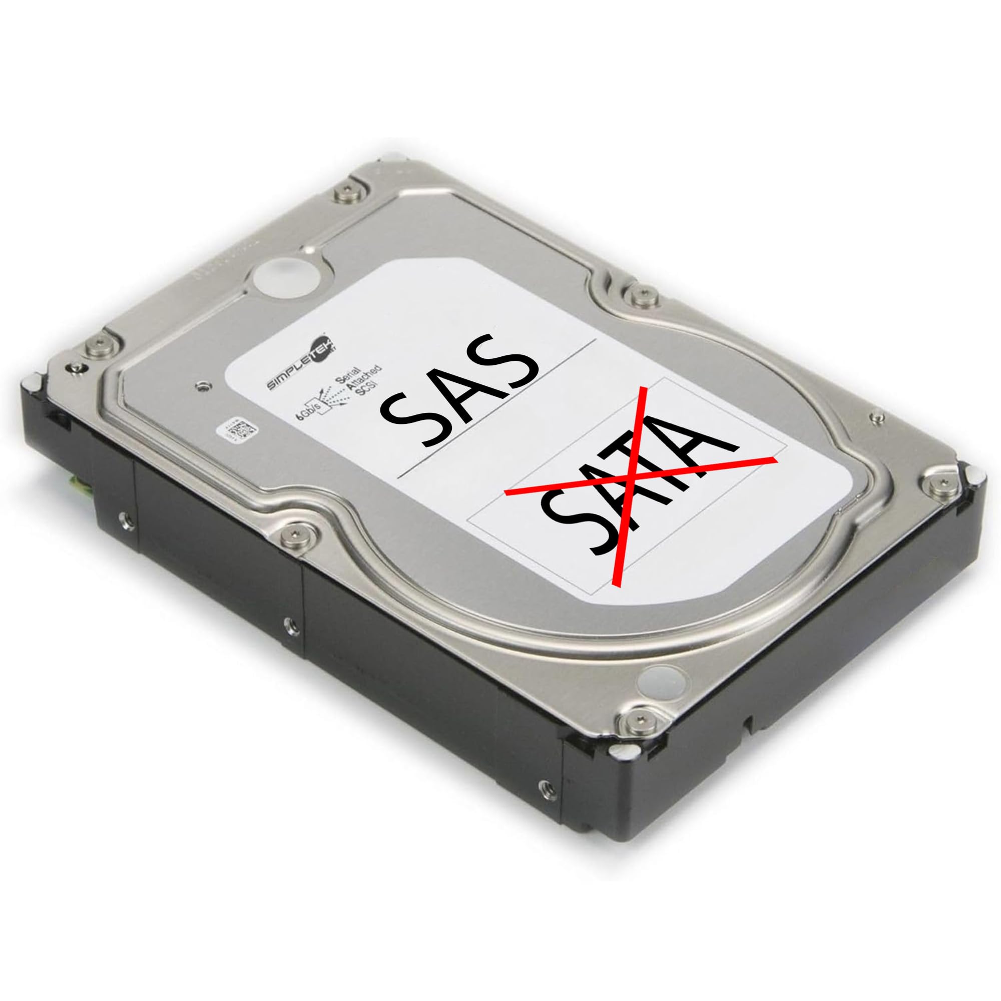 SIMPLETEK - Disco Duro Interno para servidores - Interfaz SAS, 4 TB, 3,5" | 6 Gbps | 7200 RPM, 128 MB de caché | [Atención: no es SATA] (Reacondicionado)