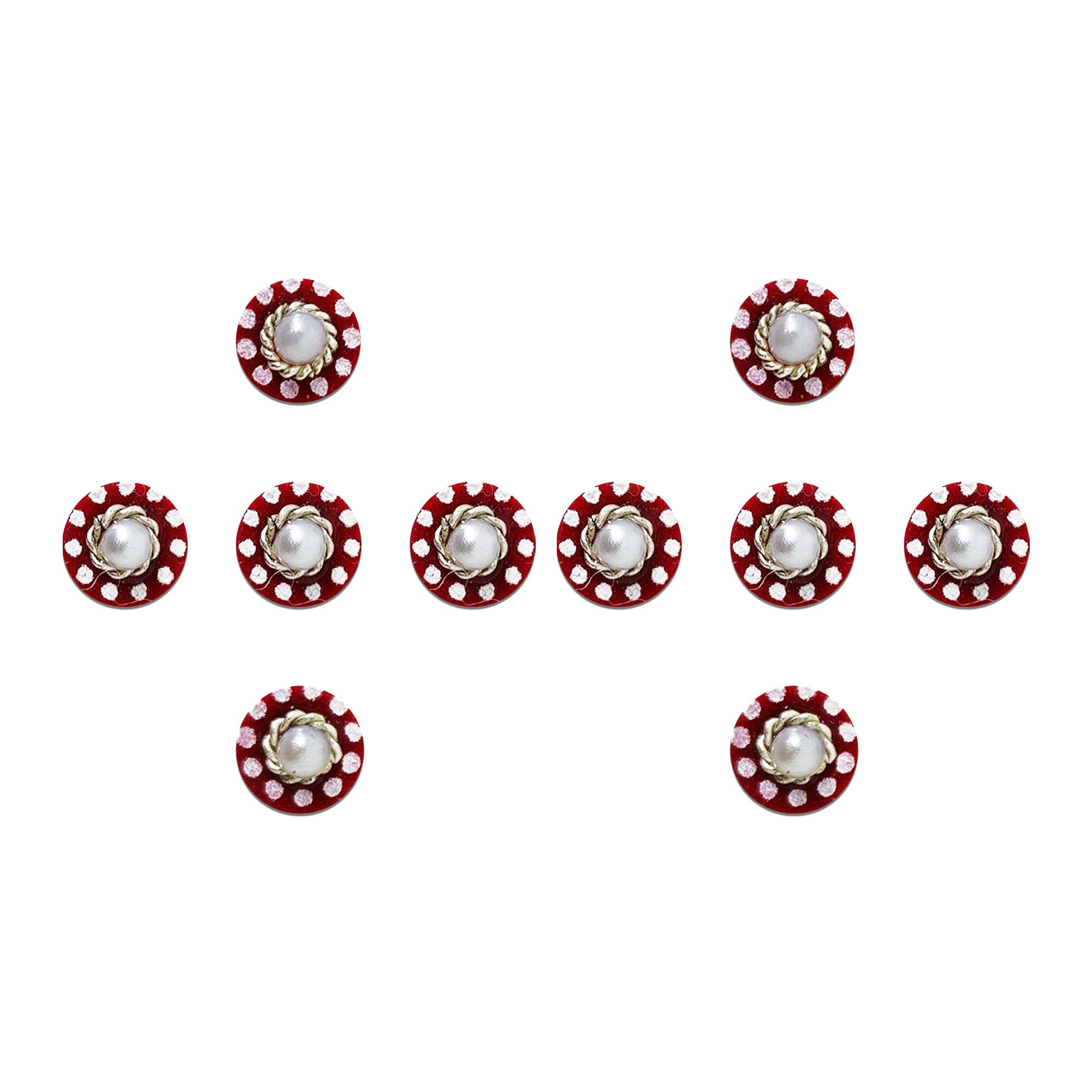 Comet Busters Beautiful Maroon Bindi With Pearl (BV525)-image-19