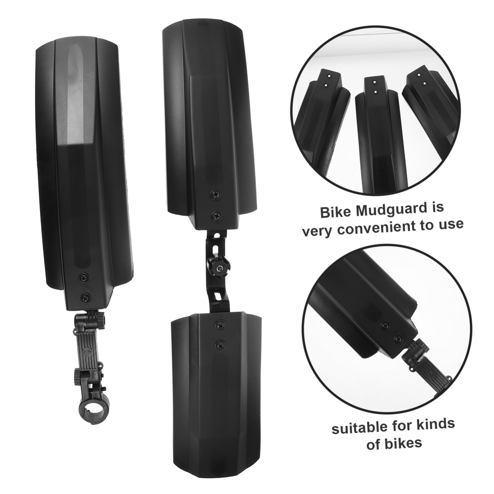 Mipcase Garde-Boue Vélo Garde-Boue De Protection Garde Boue Avant Vélo Garde Boue Vélo Gel Protection du Cadre De Vélo Garde-Boue De Vélo Portable Doublure Film Black Plastique
