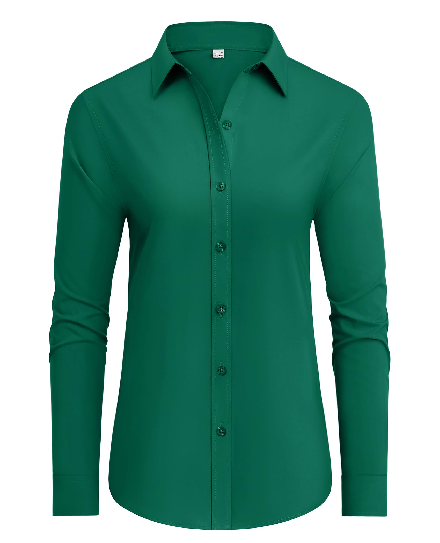 siliteelon Button Down Shirts Dress Shirts for Women Long Sleeve Womens Work Shirts Regular Fit Cotton Dress Shirts