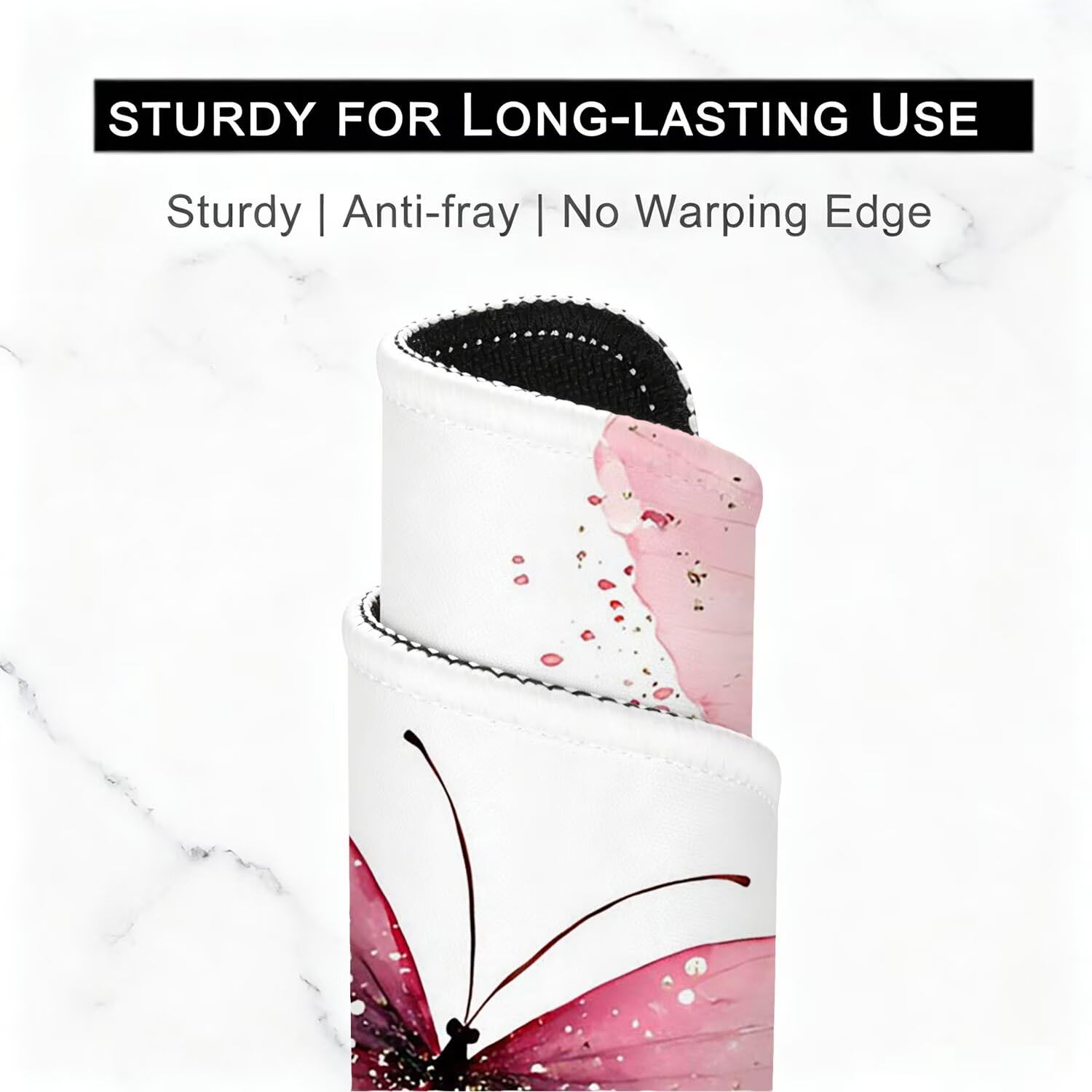 Tappetino Mouse Gaming XXL, Mousepad 1200x600x4mm rosa Farfalla 0x0-141 | Tappetino Scrivania con Base in Gomma Antiscivolo Bordi Cuciti per Computer, PC, Migliora la Precisione e la Velocità