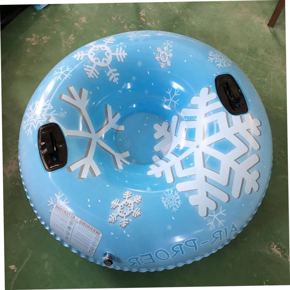 Ciambella da Neve Gonfiabile in Pvc Blu per Sport Invernali All'aperto | Snow Tubing, Tenuta All'aria Affidabile, Alta Resistenza All'usura, Pieghevole e Antistrappo