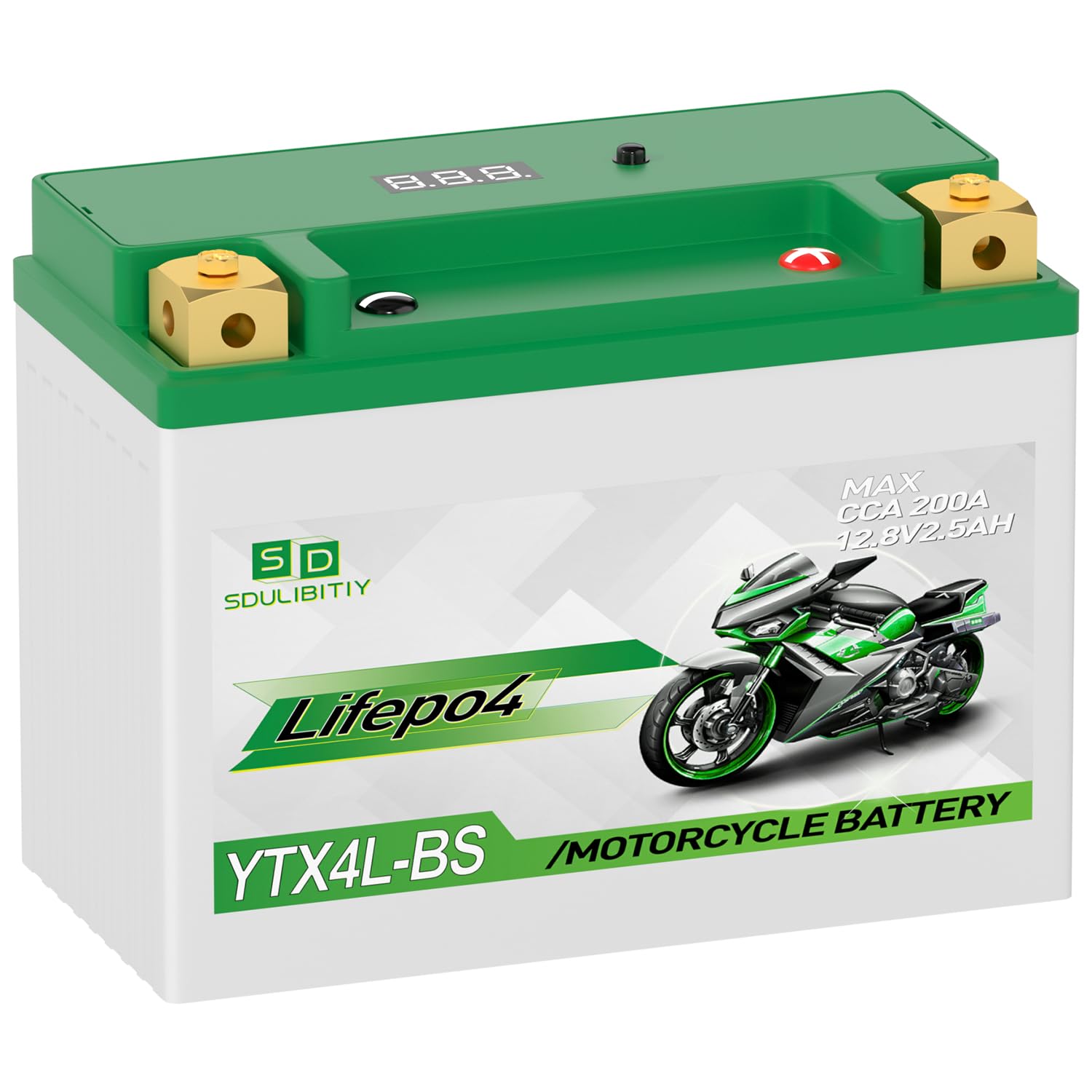 YTX4L-BS Lithium Motorcycle Battery LiFePO4 12V 2.5Ah 200-250CCA