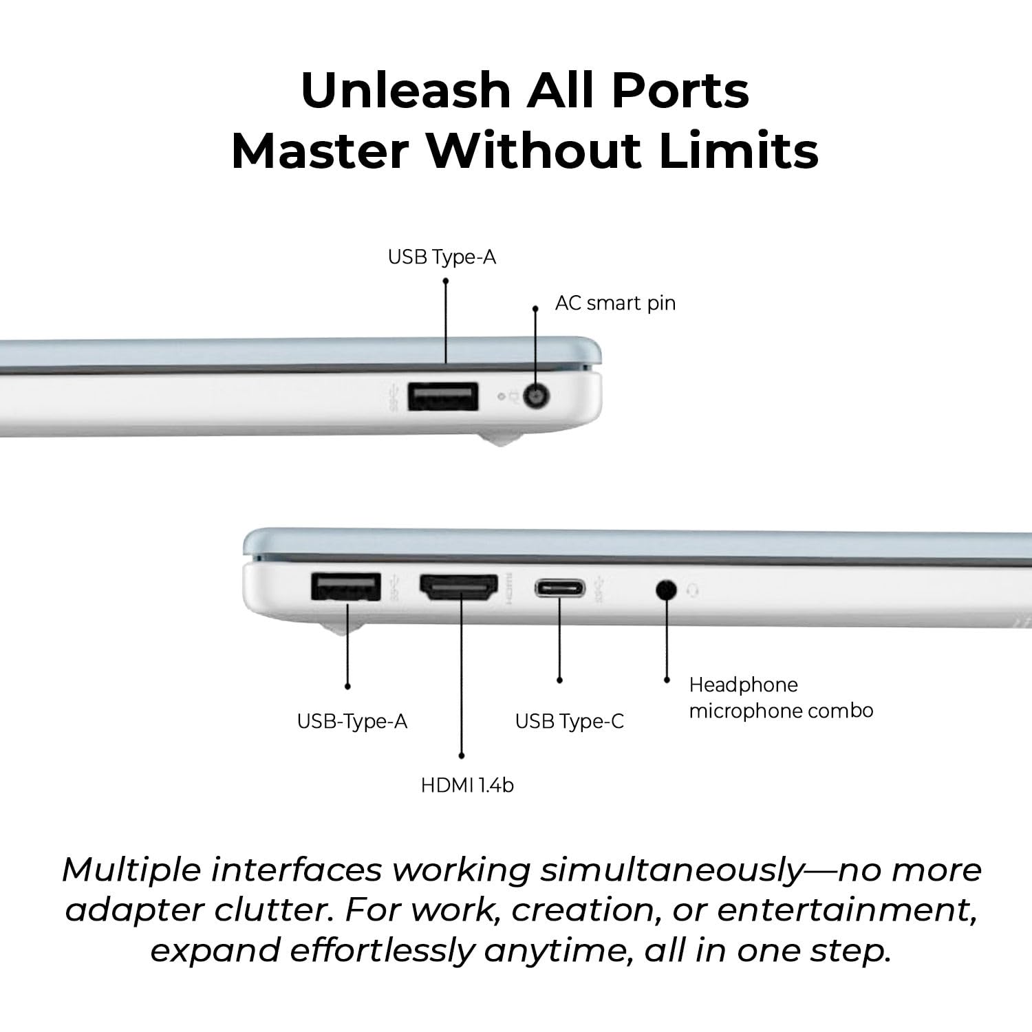 HP 14" Rose Gold Ultrabook Laptop, Intel 4-Core CPU, 4GB RAM, 1.1TB Storage (1TB OneDrive and 128GB SSD), HD Display, Windows 11, Microsoft 365 Web Apps