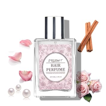 Fvquhvo Hair Perfume for Women, Long Lasting Pheromone Perfume, Hair and Body Mist, Romantic Rose Scent, Hydrates and Nourishes, 50ML