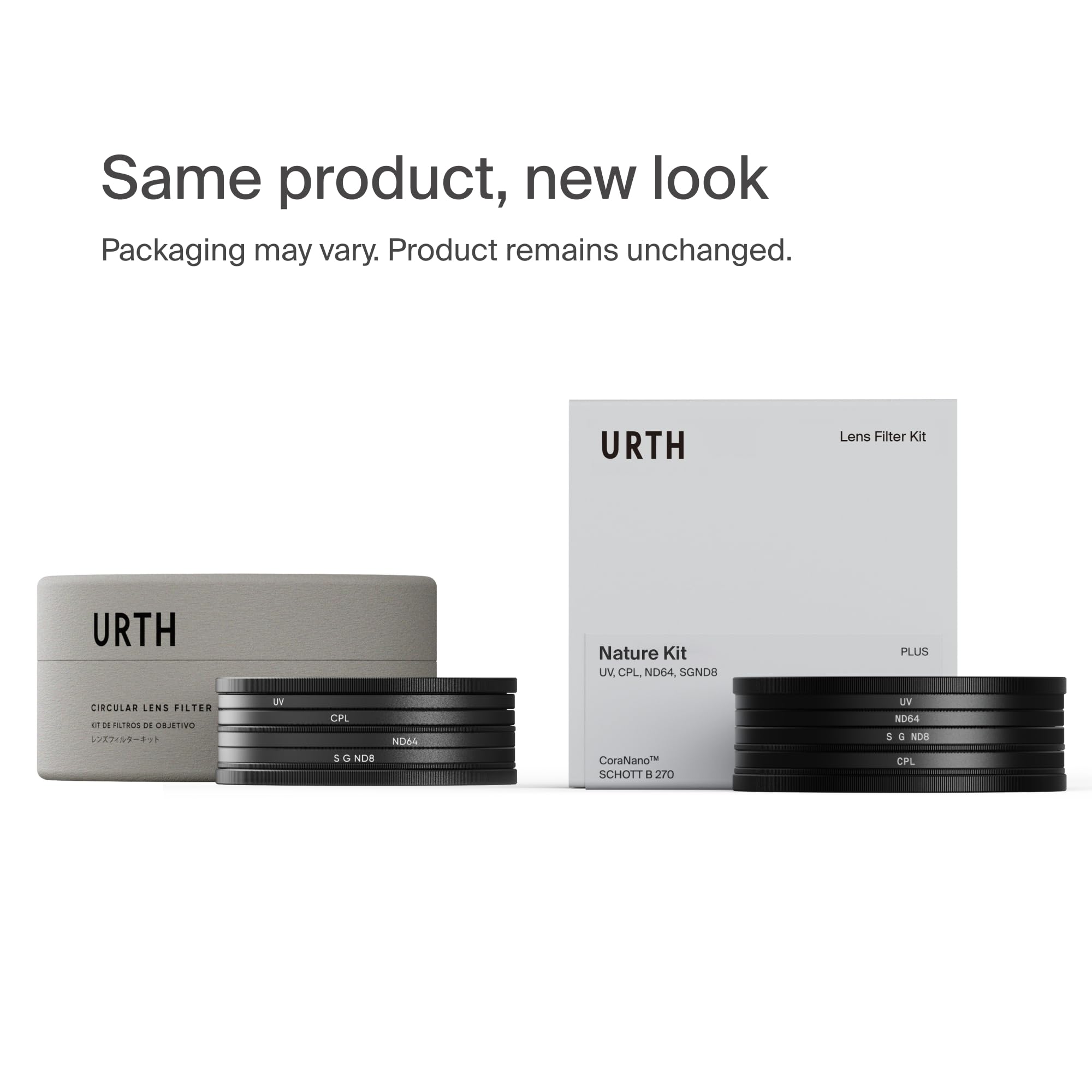 Urth 52 mm Kit Filtri UV, Filtro Polarizzatore (CPL), ND64, Soft Grad ND8 (Plus) — 4-in-1 per Fotografia Paesaggistica, Multi-Rivestimento, Filtro per Fotocamera in Vetro Ottico HD con 2 Tappi