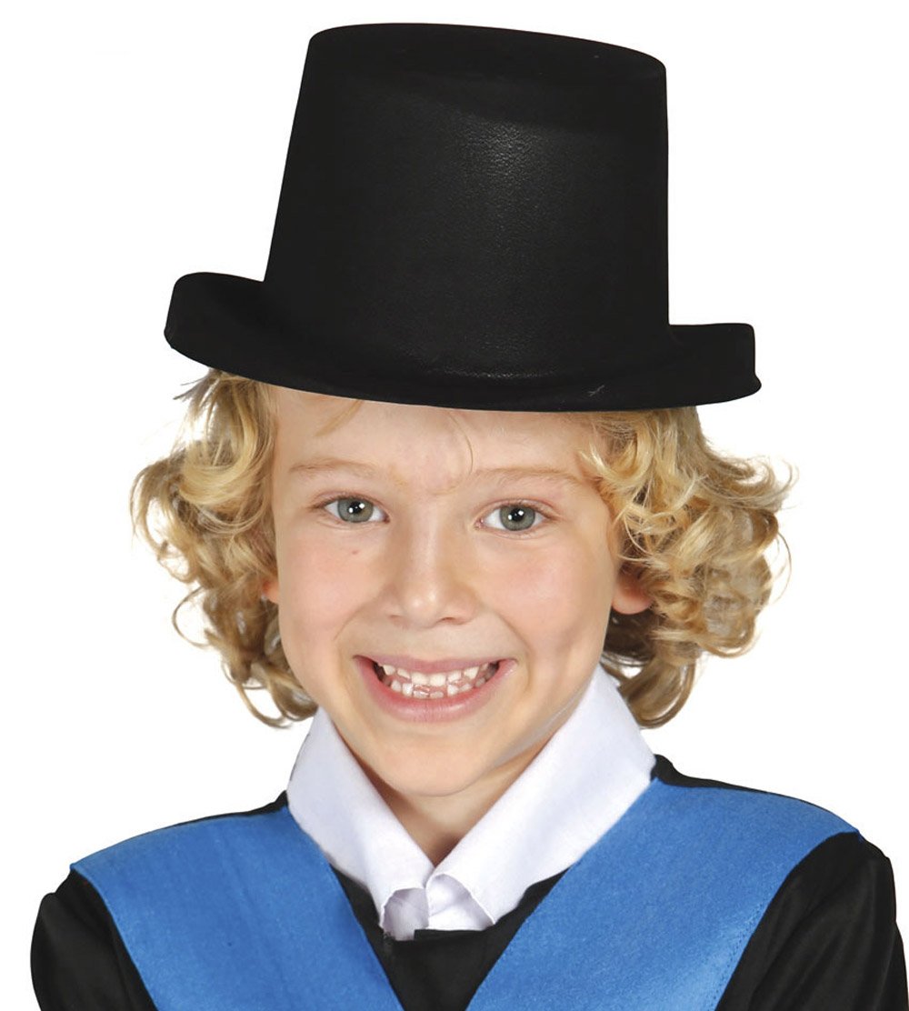 Guirca - Sombrero Chistera, infantil, talla única, color negro (13451)
