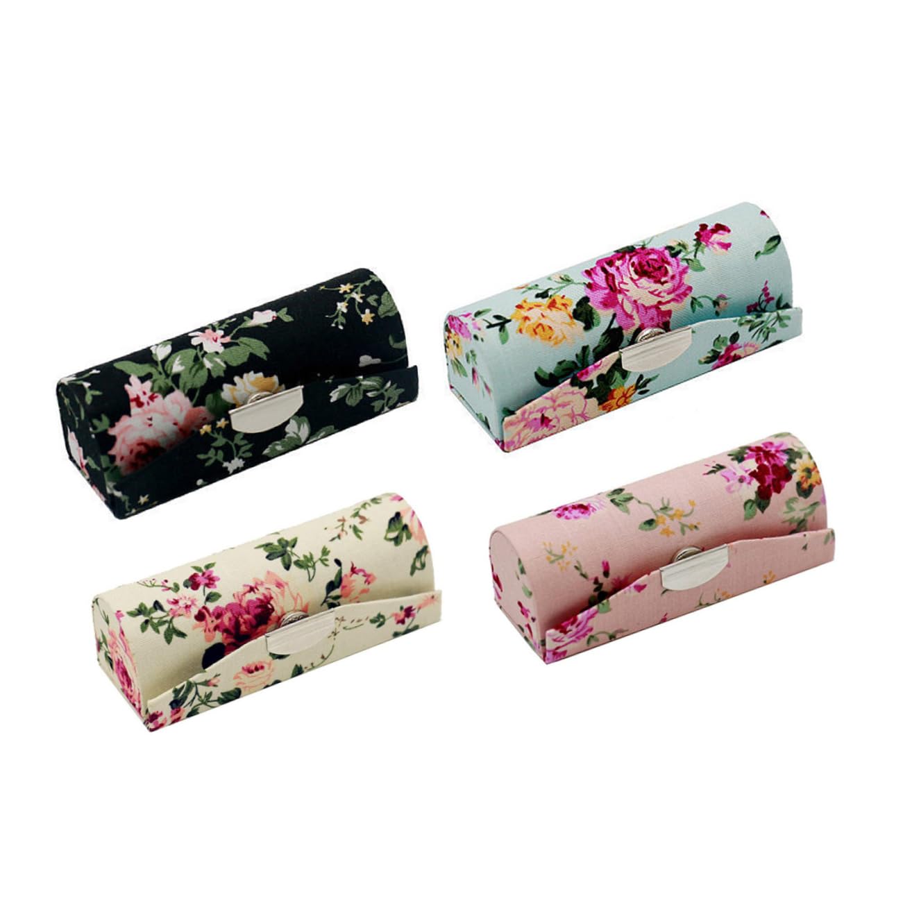 minkissy 12pezzi Porta Rossetto Con Specchio Organizer Per Borsa Cosmetica Custodia Per Rossetto Nero Bianco Rosa e Blu Pratica e Leggera Per Donne