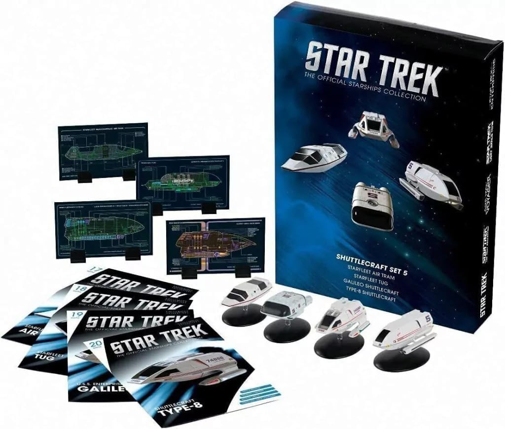 Die-Cast Box Set: Shuttlecraft Set 5 – Ships & Okudagrams with Magazine